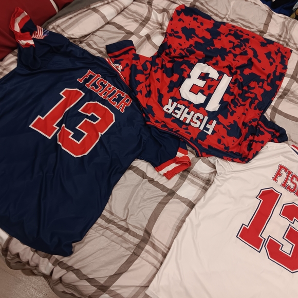 Men's Jersey Trio - Red, Blue, and White - Picture 5 of 5